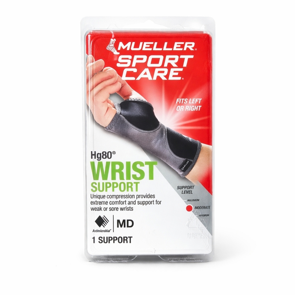 Mueller Sports Medicine Reversible Wrist Support Brace, Medium, Black